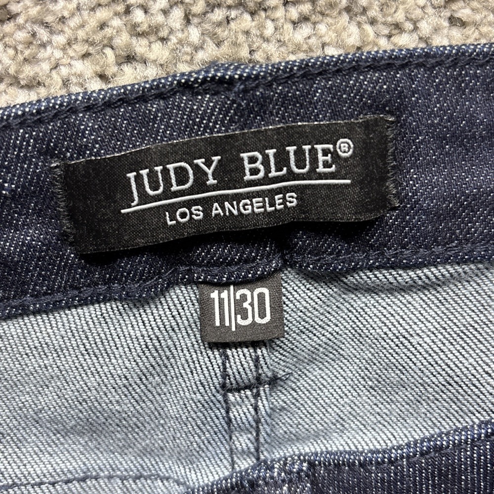 Judy Blue Wide Leg Denim Jeans‎ Women's 11/30x25 Cropped Blue Braided Sides NWOT - Picture 12 of 14